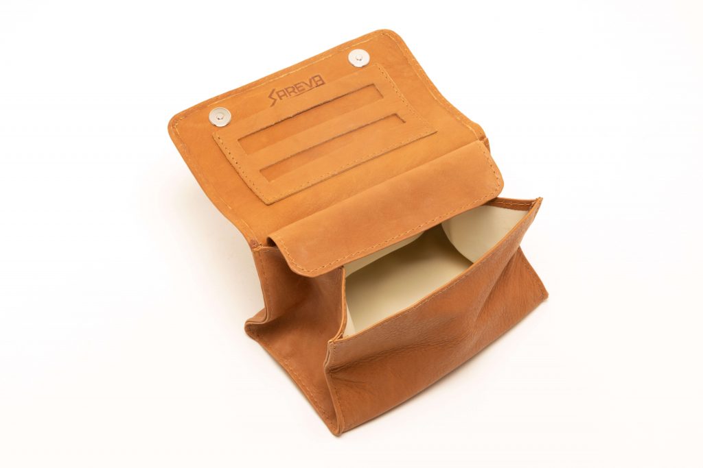 Blague à Tabac En Cuir Hydrofuge - Pliante, 13x7.5 Cm - Pochette De Rangement Pour Tabac à Rouler - 2