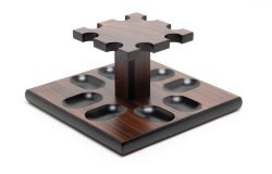 Support 8 pipes carré palissandre