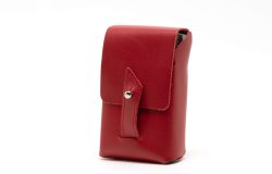 Etui cuir rouge paquet de cigarettes