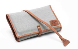 Pochette roulante cuir toile