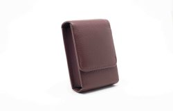 Etui paquet de cigarettes cuir brun