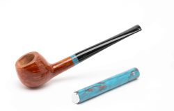 Prince Droite Color turquoise avec son bourre pipe